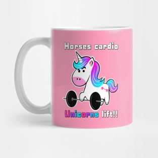 fitness, unicorn, fitness girl, gym girl Mug